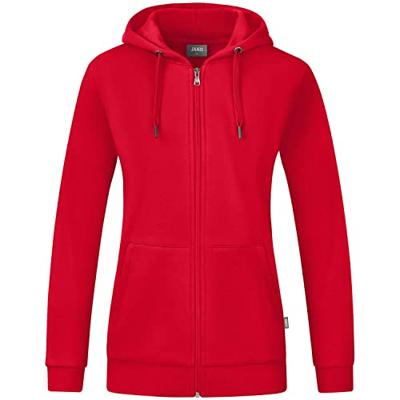 JAKO C6820D Jas Met Kap Organic Dames - Rood - 36