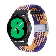 Braided nylon bandje - Oker / paars - Samsung Galaxy Watch 3 - 45mm - thumbnail