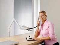 Novus Office TalkMaster 7100002000 Telefoonzwenkarm Kantelbaar, Zwenkbaar Lichtgrijs 1 stuk(s) - thumbnail