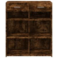 Dressoir 80x42,5x93 cm bewerkt hout gerookt eikenkleurig - thumbnail