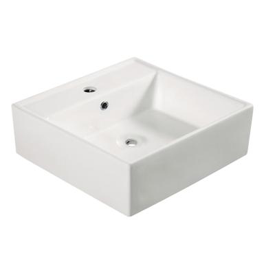 Larx waskom vierkant 46 x 46 x 16,5 cm keramiek glans wit Larx waskom vierkant 46 x 46 x 16,5 cm keramiek glans wit