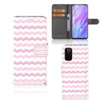 Samsung Galaxy S20 | Telefoon Hoesje | Waves Roze - thumbnail