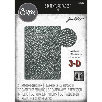 Sizzix • tim holtz 3-d texture fades embossing folder cracked leather