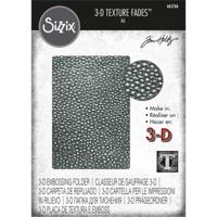 Sizzix • tim holtz 3-d texture fades embossing folder cracked leather - thumbnail