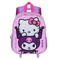 Sanrio 3D Backpack with Wheels Hello Kitty Playful Pink Small - thumbnail