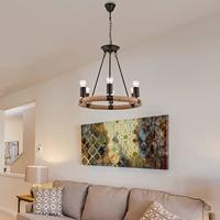 Globo Landelijk kroonluchterUlleu Ø 50cm met touw - 69029-6 - thumbnail