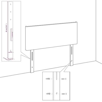 Hoofdborden 2 st 90x5x78/88 cm kunstleer grijs