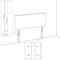Hoofdbord met randen 83x23x118/128 cm fluweel donkergroen - thumbnail