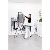 Brabantia Hangon Droogrek 25 meter Met Stang Matt Zwart - thumbnail