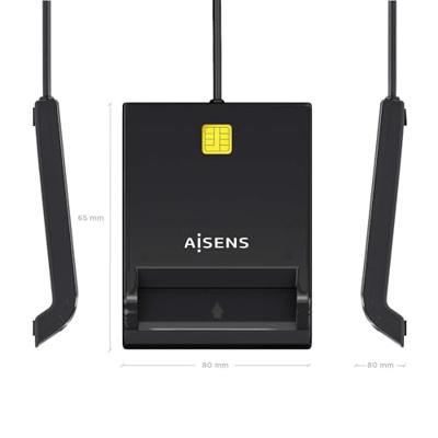 Kaartlezer Extern DNI Aisens ASCR-SN06-BK Zwart