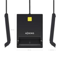 Kaartlezer Extern DNI Aisens ASCR-SN06-BK Zwart - thumbnail