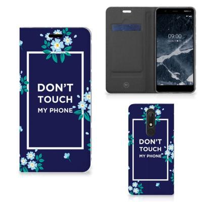 Nokia 5.1 (2018) Design Case Flowers Blue DTMP Nokia 5.1 (2018) Design Case Flowers Blue DTMP