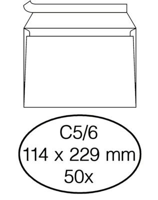 50 Witte zelfklevende enveloppen C5/6 114 x 229 mm 50 Witte zelfklevende enveloppen C5/6 114 x 229 mm
