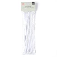 Vaessen Creative • chenilledraden 6mm 50st. 30cm wit - thumbnail