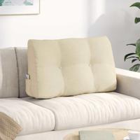 VidaXL Rugkussen crème 80 x 24 x 50 cm stof - thumbnail