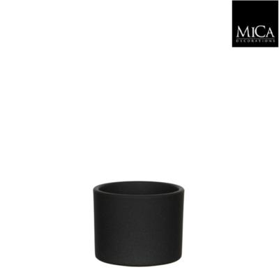 Mica Decorations bloempot Era rond 12x10cm donkergrijs