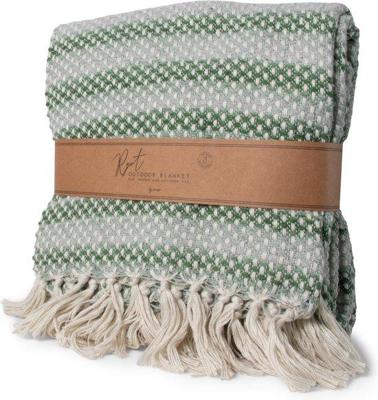 JENS Living Indoor - Plaid - Deken - RPET - Groen - 130 x 180 cm