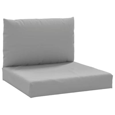 Palletkussens 2 st stof grijs