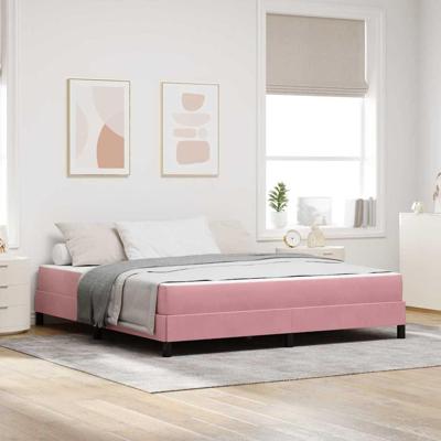 Boxspringbed met matras met matras Roze 180 x 200 cm Fluweel