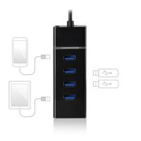 USB-HUB 4 Poorten Ewent EW1137 USB 3.1 Zwart - thumbnail