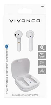 Vivanco Bluetooth hoofdtelefoon 5.0 zonder kabel BL, 60603, wit