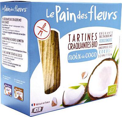 Pain Des Fleurs Krokante bio crackers met kokos bio 150 Gram