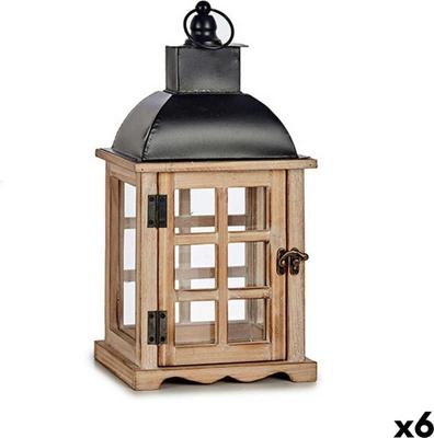 Lykta Gift Decor Bruin Zwart Hout Metaal Kristal 14 x 40 x 20 cm 20 x 40 x 14 cm (6 Stuks)