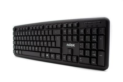 Toetsenbord Nilox NXKBE000002 Zwart Qwerty Spaans QWERTY - thumbnail