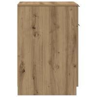 Bureaukast 33x50x75 cm bewerkt hout artisanaal eikenkleurig - thumbnail