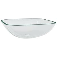 VidaXL Wasbak 42x42x14 cm glas transparant - thumbnail