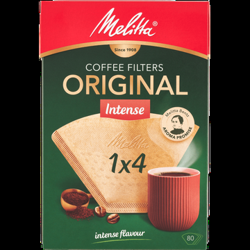 Melitta Original koffiefilters 1x4 Intense 80 stuks bij Jumbo Melitta Original koffiefilters 1x4 Intense 80 stuks bij Jumbo