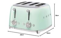 Smeg TSF03PGEU Broodrooster Groen - thumbnail