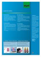 Sigel DE160 Flesetiketten 80 x 120 mm Papier Wit 20 stuk(s) Permanent hechtend Inkjet - thumbnail