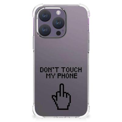 iPhone 15 Pro Anti Shock Case Finger Don't Touch My Phone iPhone 15 Pro Anti Shock Case Finger Don't Touch My Phone