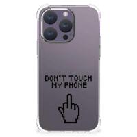 iPhone 15 Pro Anti Shock Case Finger Don't Touch My Phone - thumbnail