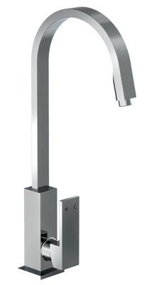 TOKYO ééngreepsmengkraan keuken met ronde uitloop, chroom elegante kraan met hoge ronde uitloop en draaibereik 360° energiebesparing door cold-start functie keramische schijven geluidsarme, ve TOKYO ééngreepsmengkraan keuken met ronde uitloop, chroom elegante kraan met hoge ronde uitloop en draaibereik 360° energiebesparing door cold-start functie keramische schijven geluidsarme, ve
