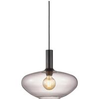 Zwarte hanglamp Nordlux &apos;Alton 35&apos; E27 fitting smokeglas 35 cm - thumbnail