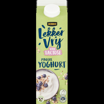 Jumbo Lekker Vrij van Lactose Magere Yoghurt 1 L Jumbo Lekker Vrij van Lactose Magere Yoghurt 1 L