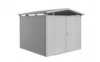 Biohort Panorama Gr. P4 metalen tuinhuis met standaard deur 273x278 cm zilvergrijs metallic - thumbnail