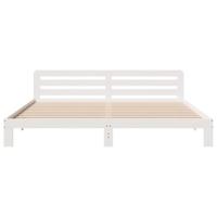 Bedframe zonder matras massief grenenhout wit 200x200 cm - thumbnail