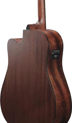 Ibanez AW247CE Artwood Weathered Black Open Pore elektrisch-akoestische westerngitaar