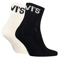 Levis Quarter Sokken Sport Logo 2-pack Black/Marshmellow-39/42 - thumbnail