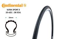 Schwalbe Continental ultra sport iii - draadband - racefiets - 28-622 - zwart - thumbnail