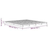 Palletbed massief grenenhout wasbruin 180x200 cm - thumbnail
