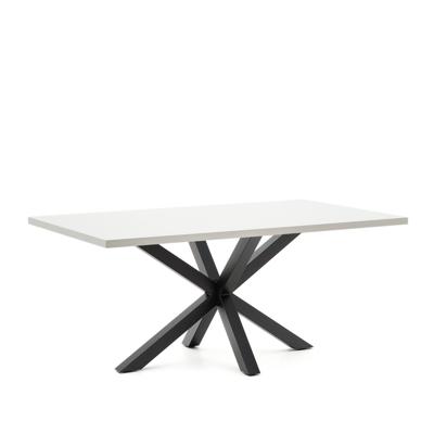 Kave Home Eettafel 'Argo' Melamine, 180 x 100cm, kleur Wit