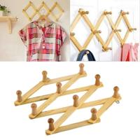 Massief houten intrekbare muur opknoping opvouwbare kapstok Droogrek - thumbnail