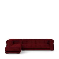 Rivièra Maison Hoekbank 'Cobble Hill' Links, Velvet, kleur Vineyard Burgundy - thumbnail