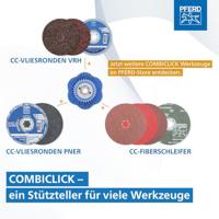 PFERD TOOLS 42098003 Combi-vliesrondenset Ø 125 mm VRH A100C, 180M, 240F en PNER W F met CC-H-GT-steunschijf voor finish Diameter 125 mm - thumbnail