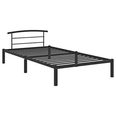 Bedframe metaal zwart 100x200 cm Bedframe metaal zwart 100x200 cm