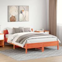 Bedframe zonder matras massief grenenhout wasbruin 160x200 cm - thumbnail